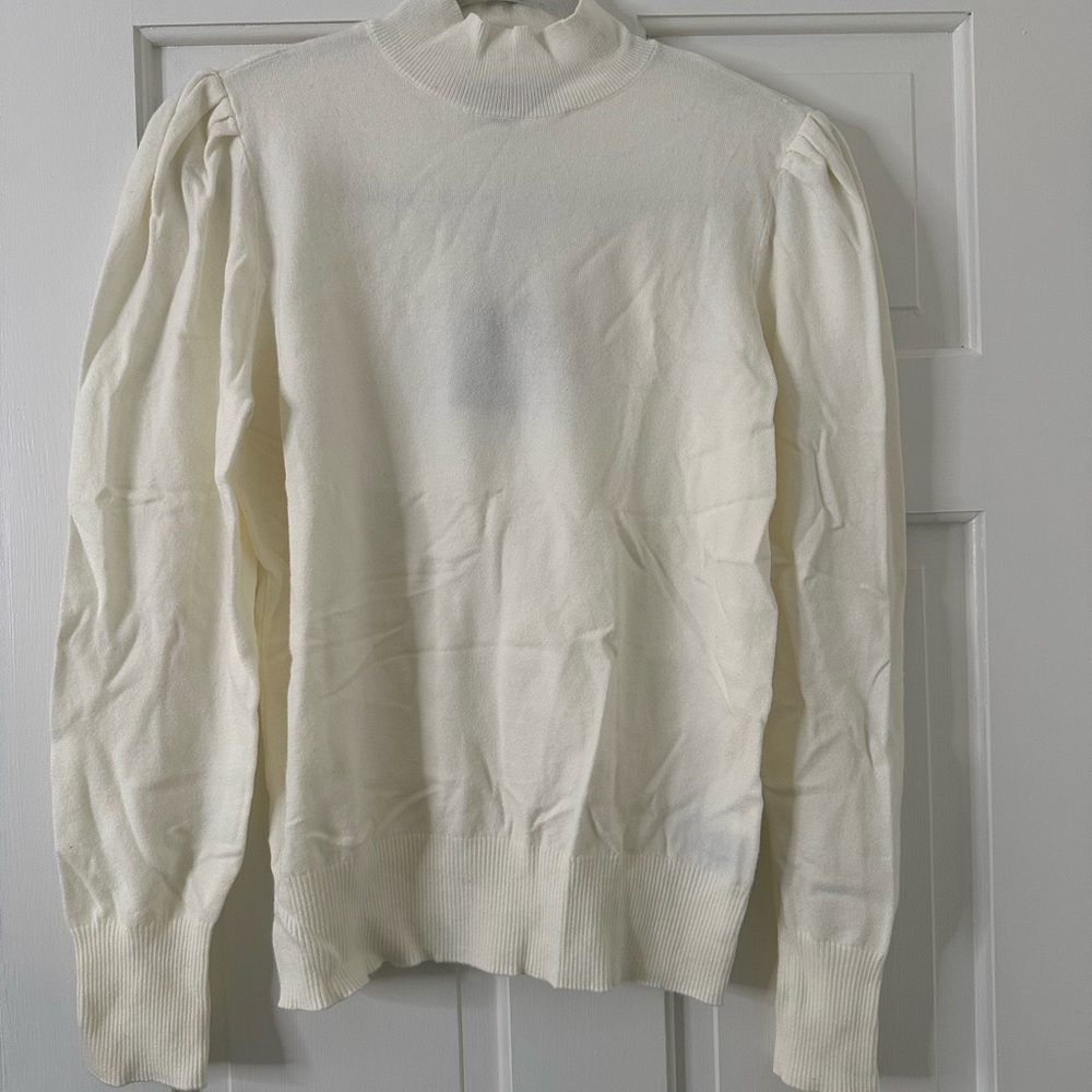 Marled Off-White Knit Sweater